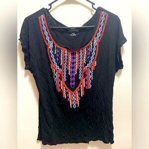 Detailed Black T-Shirt